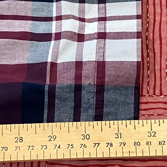 Denver Hayes men’s XL pyjama pants / Burgundy Navy white Plaid - Picture 9 of 12